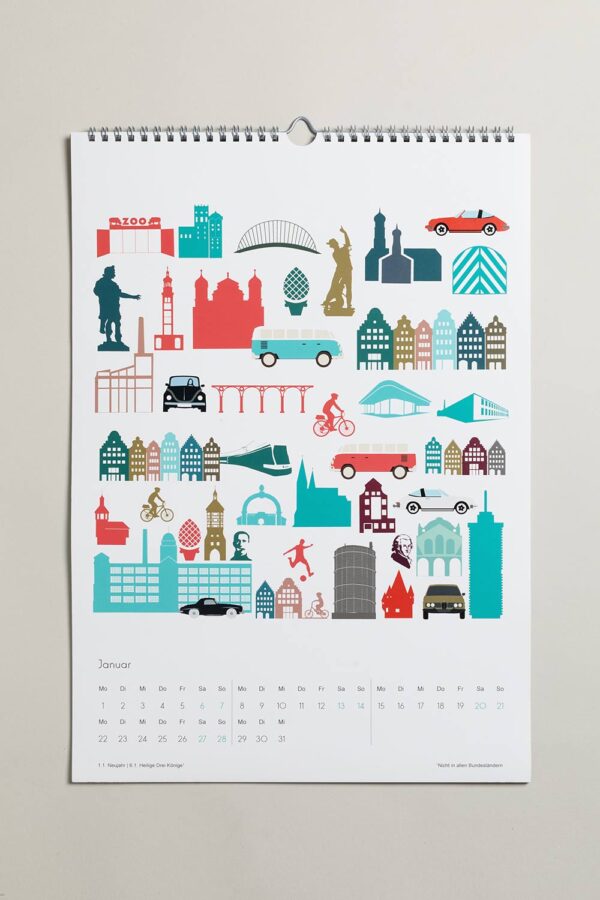 Kalender 2025 – Sehenswürdigkeiten Augsburg – exklusives Geschenk